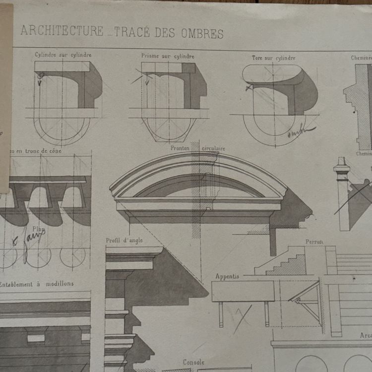 Architectural Drawing, École Centrale des Arts et Manufacture J. Roche