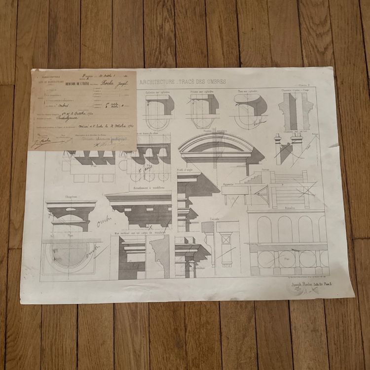 Architectural Drawing, École Centrale des Arts et Manufacture J. Roche