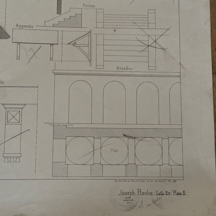 Architectural Drawing, École Centrale des Arts et Manufacture J. Roche