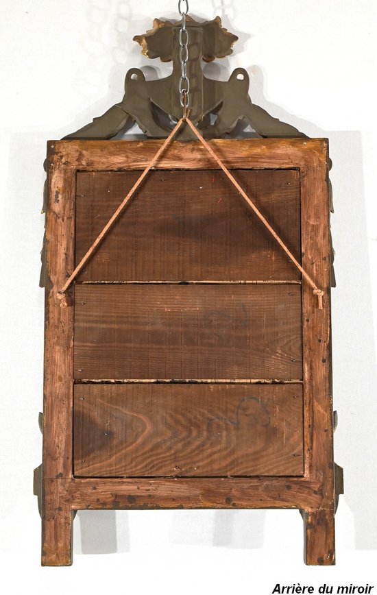 Small gilded wood mirror, Louis XVI style - Early XXth century