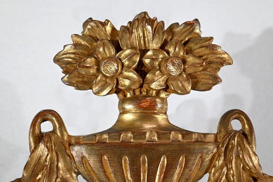 Small gilded wood mirror, Louis XVI style - Early XXth century