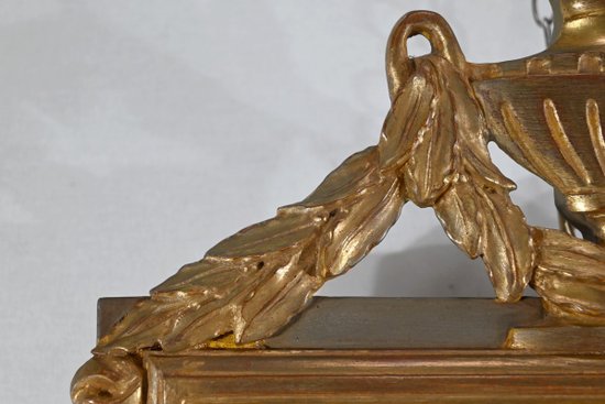 Small gilded wood mirror, Louis XVI style - Early XXth century
