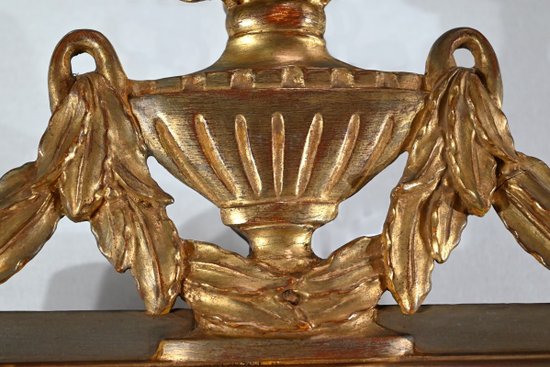 Small gilded wood mirror, Louis XVI style - Early XXth century