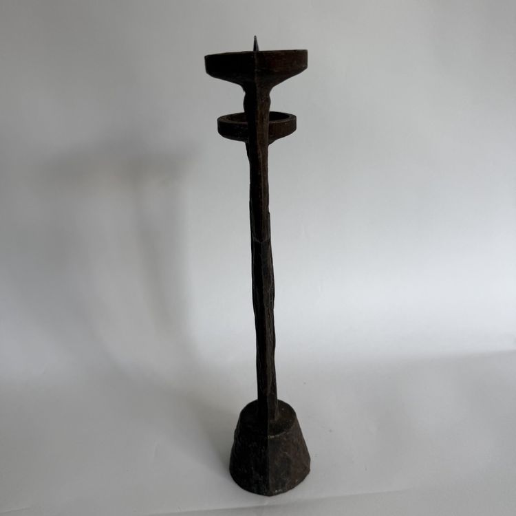 Horst Dalbeck – Brutalist two-armed cast iron candlestick