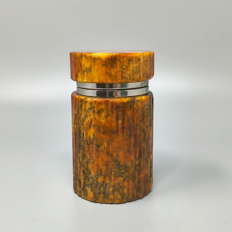 Set da fumo italiano in alabastro stile Mid-Century Modern degli anni '60 di Romano Bianchi - Set da 3 pezzi