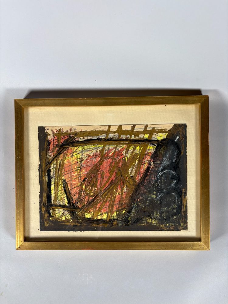 Sonja SEKULA (1918-1963) Composition expressionniste abstraite. 1953