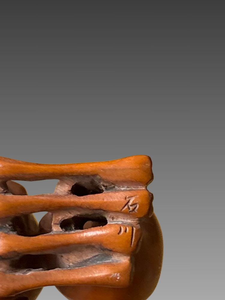 Netsuke con teschi, Giappone, era Meiji, XIX secolo