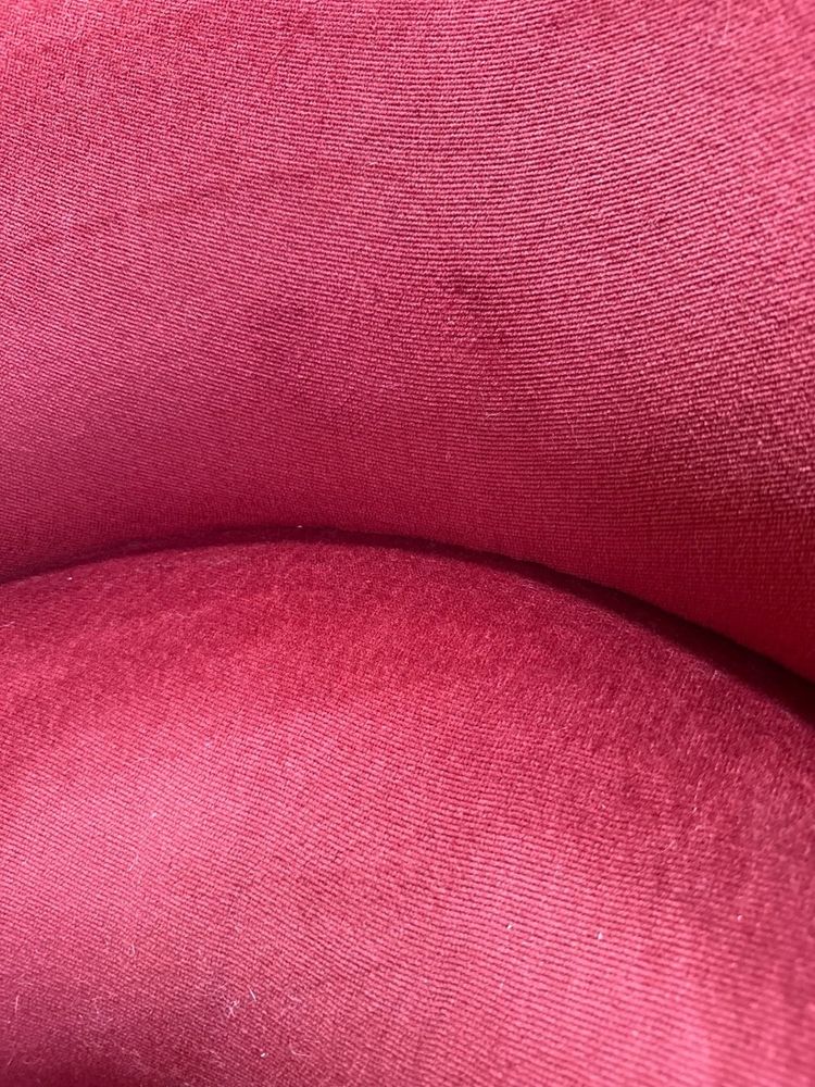Paire de fauteuils crapauds velours rouge bordeaux - Style Napoléon III