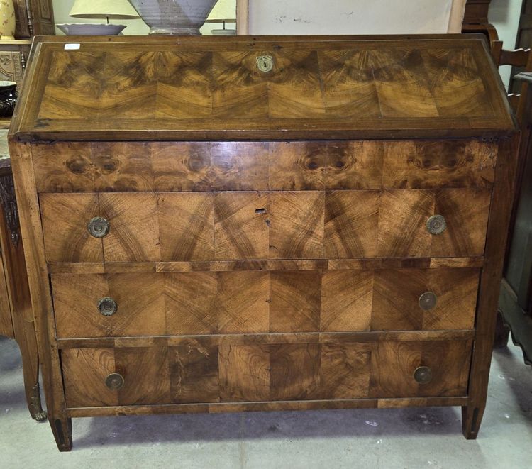 BUREAU SCRIBAN ÉPOQUE LOUIS XVI EN NOYER