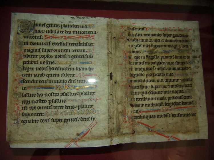 Important illuminated leaf on parchment – ​​Book of Hours or Psalter – Circa 1400–1430.