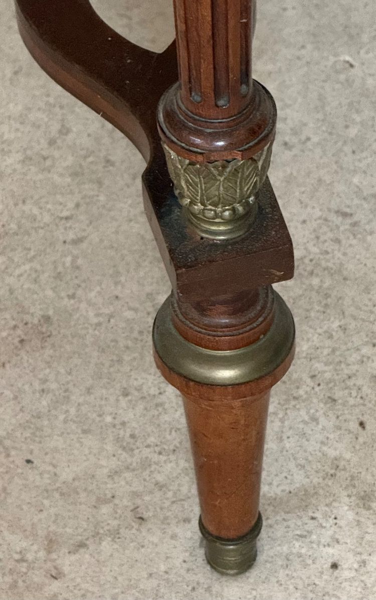 cracked marble pedestal table