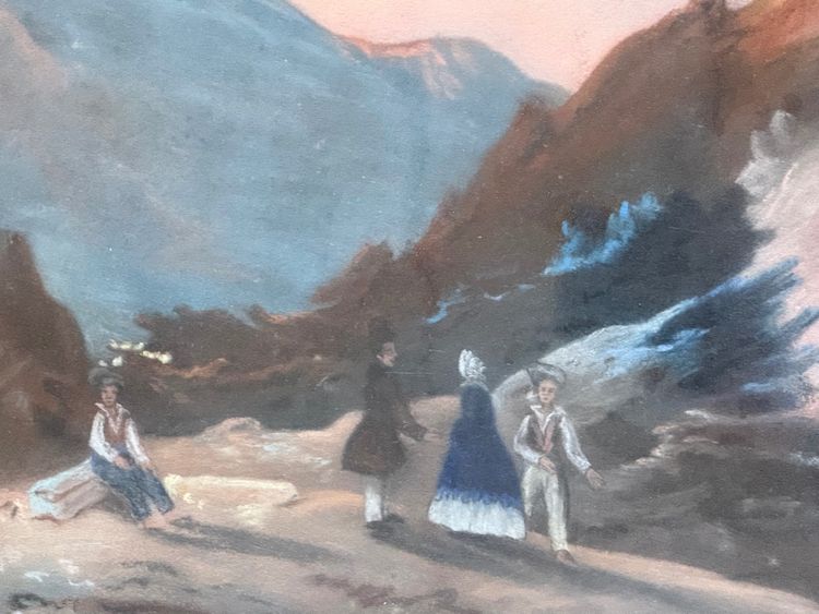 Gouache „Eruption du Vésuve