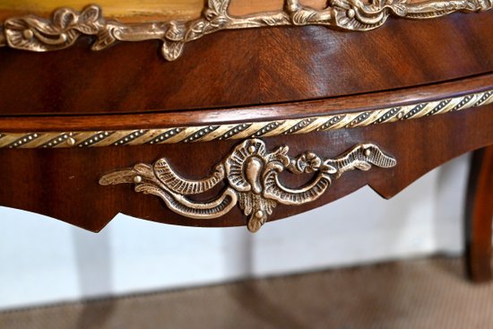 Buffet-Commode Demi-Lune en Acajou, Transition Louis XV / Louis XVI – 1ère Partie du XXe