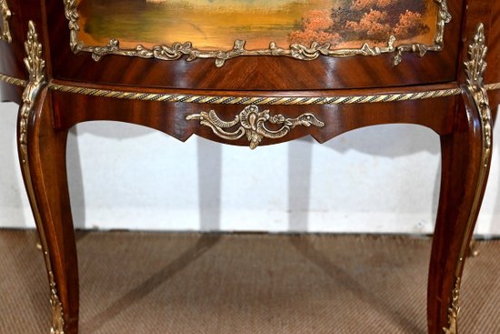 Buffet-Commode Demi-Lune en Acajou, Transition Louis XV / Louis XVI – 1ère Partie du XXe