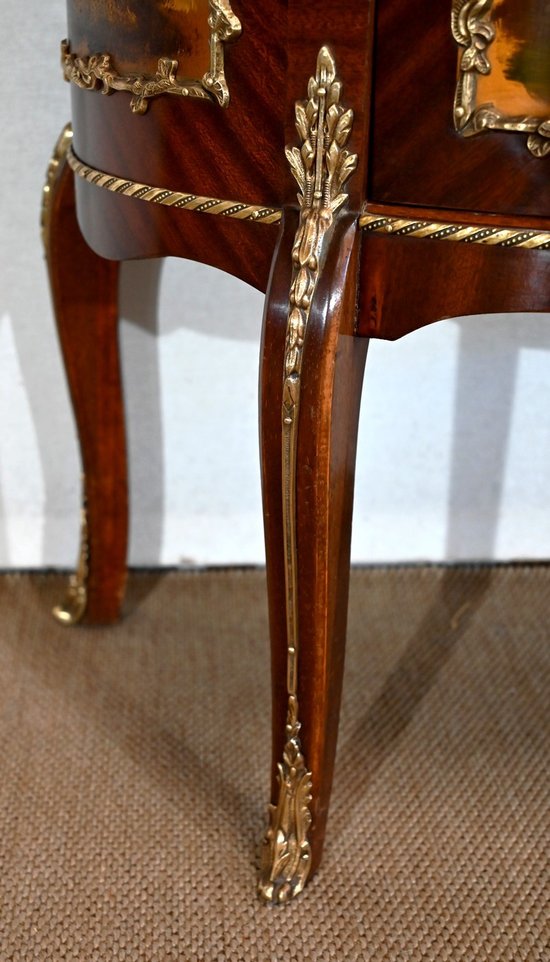 Buffet-Commode Demi-Lune en Acajou, Transition Louis XV / Louis XVI – 1ère Partie du XXe