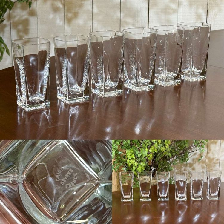 Set of 6 Sèvres crystal orangeade glasses