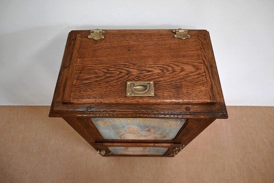 Kleine Kühlbox aus massiver Eiche - 1940