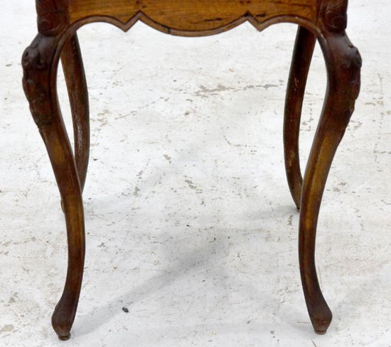 Louis XV Style Bedside Table In Oak XIXth