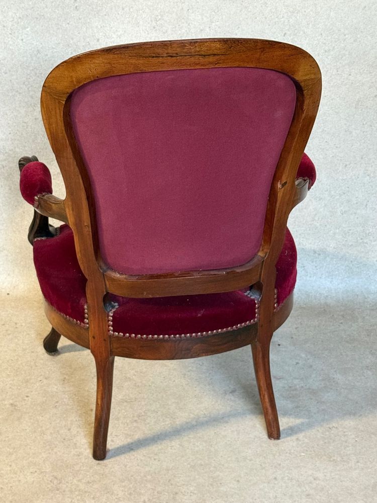 Red Velvet Armchair