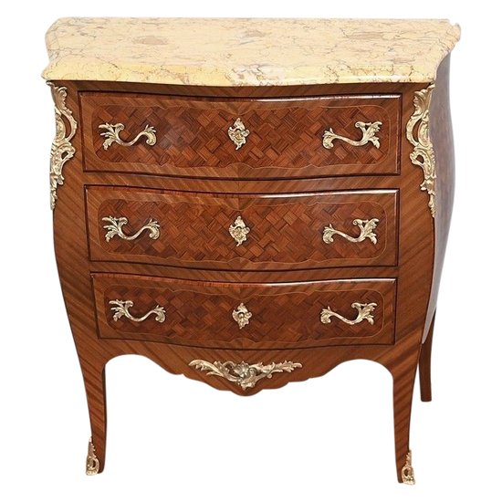 Small Mahogany Chest of Drawers, Louis XV Style - Early 20th Century