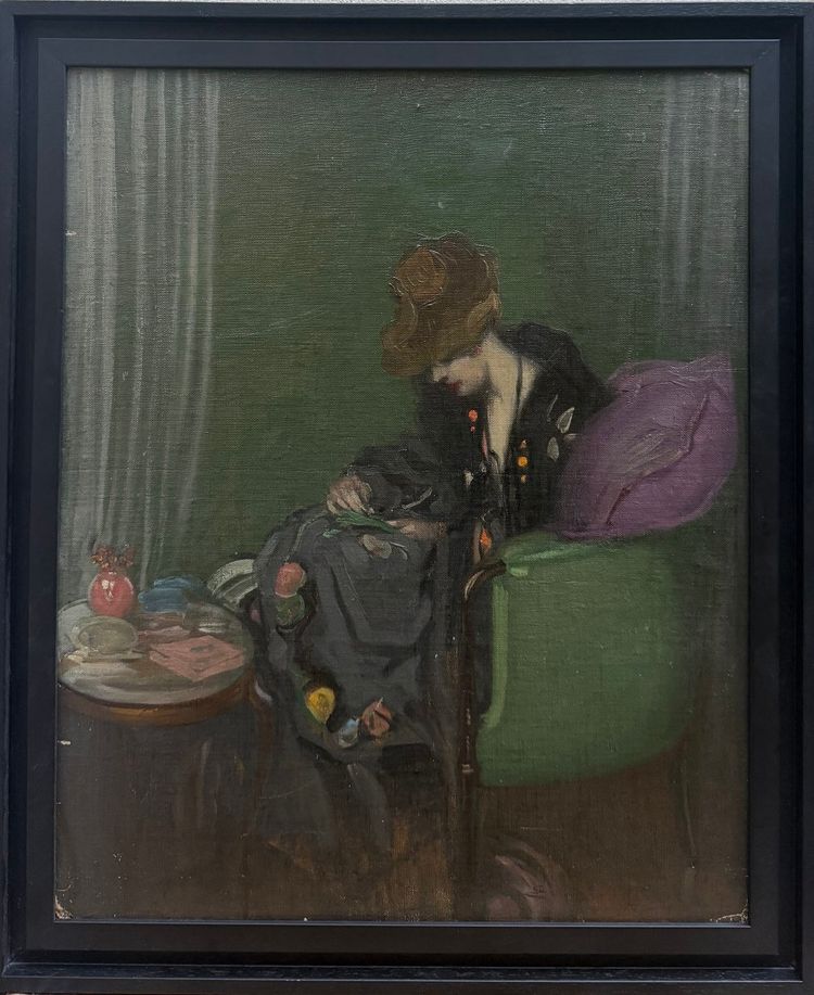 Ernest Tower Rosen (1877–1926) - artista americano - L'ora gentile, dipinto del 1910 circa