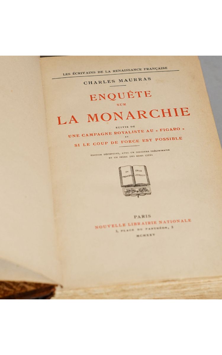 Charles Maurras, "Inquiry into the Monarchy"