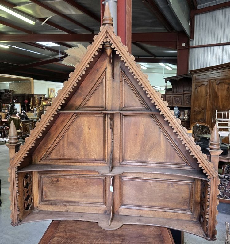 Gothic-style oak altar chapel