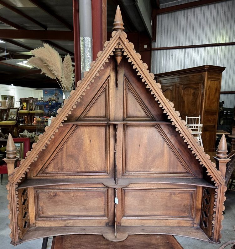 Gothic-style oak altar chapel