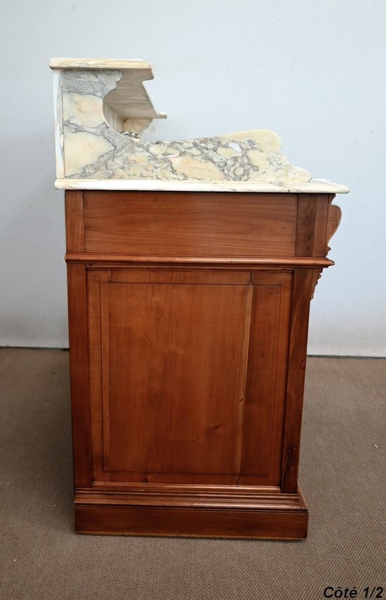 Bedeutender Waschtisch / Waschbecken in Kirsche, „L’Hygiène Moderne Paris“ – Anfang des 20. Jahrhunderts