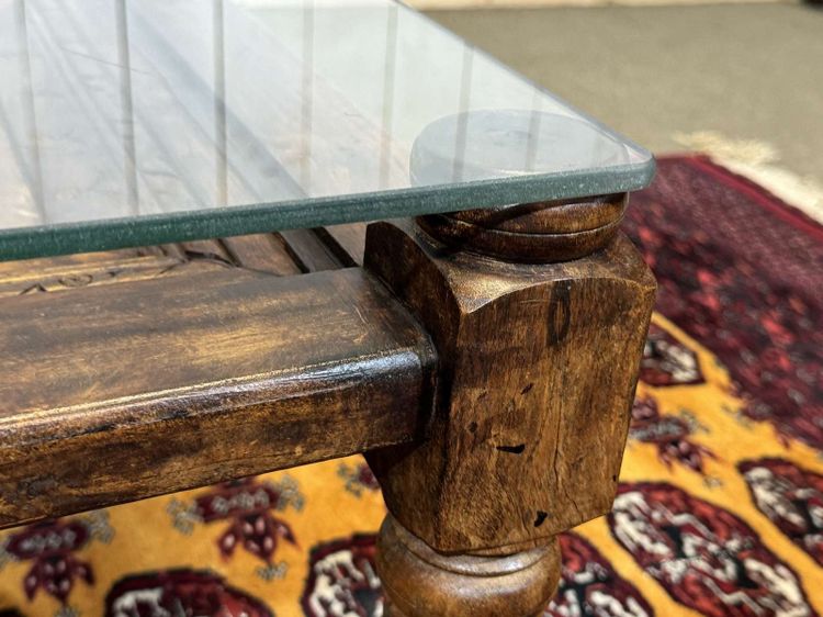 Indian teak side table from the 1970s