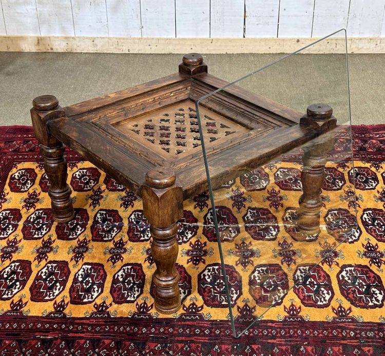 Indian teak side table from the 1970s