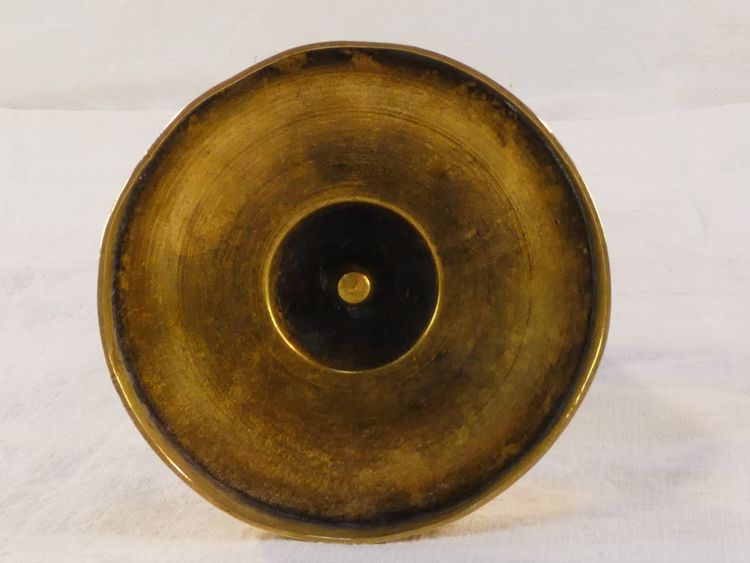 Coppia di candelieri in bronzo d'epoca, restaurati