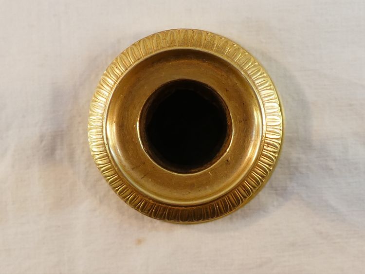 Coppia di candelieri in bronzo d'epoca, restaurati