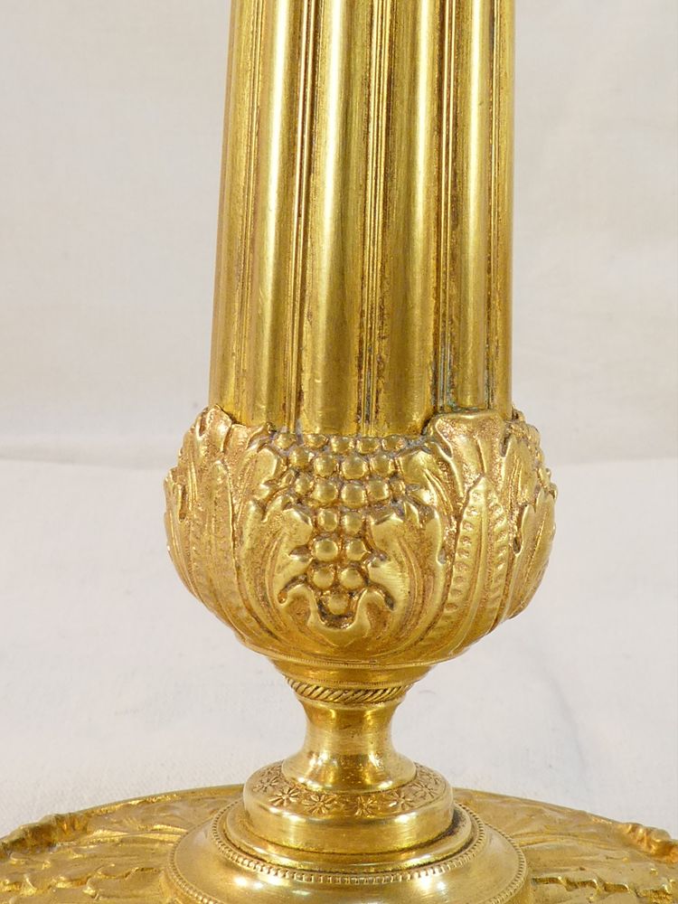 Coppia di candelieri in bronzo d'epoca, restaurati