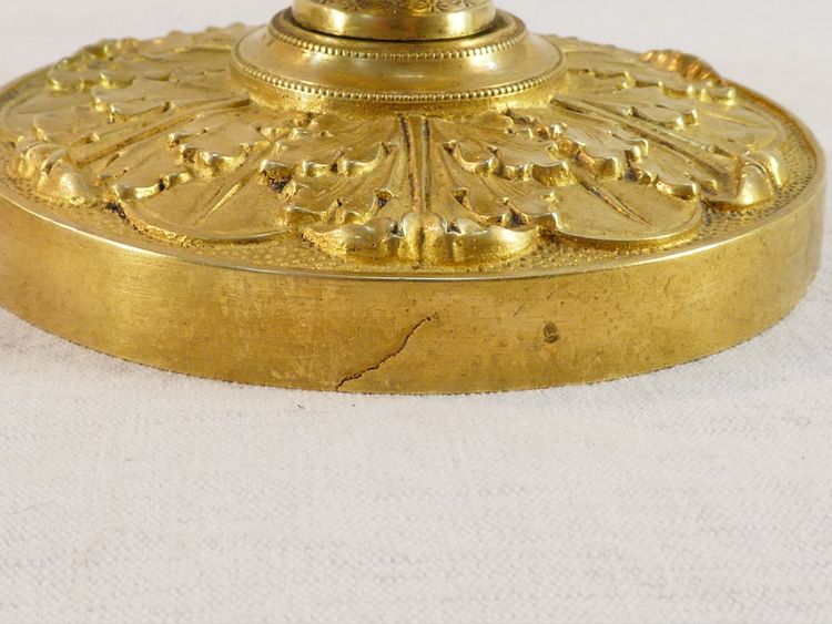 Coppia di candelieri in bronzo d'epoca, restaurati