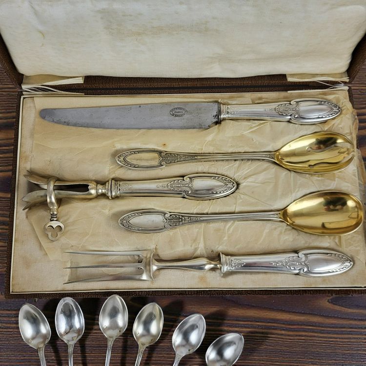 61-piece silver-plated cutlery set from Maison Ercuis, Empire model