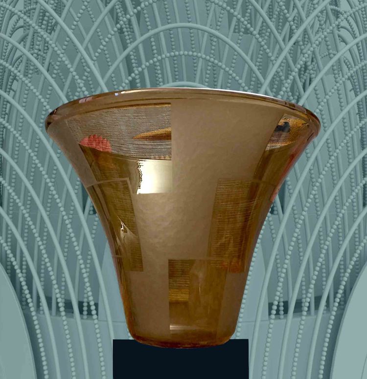 Daum † Nancy France Grand Vase Art Déco Ø 37cm