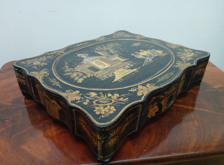 Papier-mâché token box.