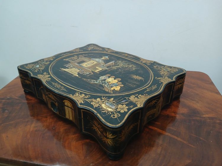 Papier-mâché token box.