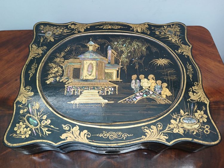 Papier-mâché token box.