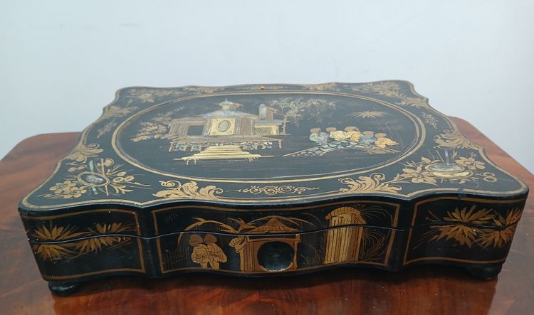 Papier-mâché token box.