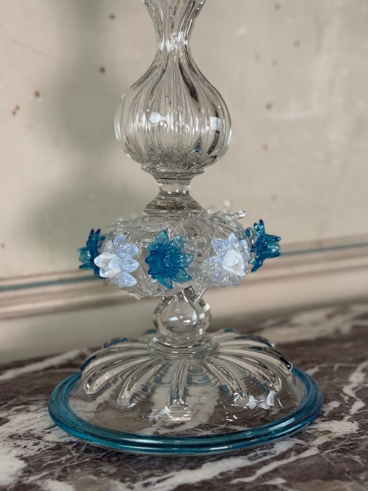 Venetian Murano glass candleholder, circa 1880