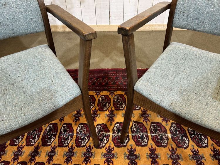 Paire de fauteuils anglais en teck des années 1970
