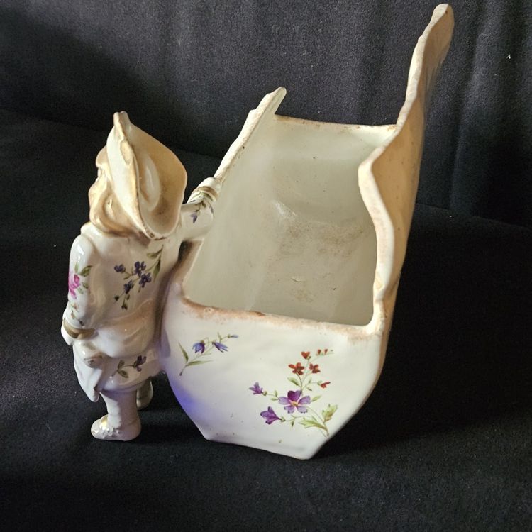Emile Gallé, earthenware letter holder, signed on the underside and on the top