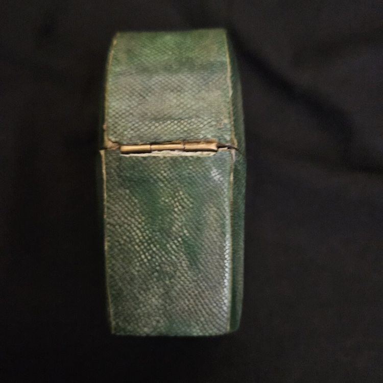 perfume bottle box covered in shagreen