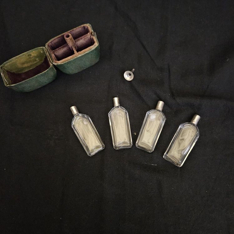 perfume bottle box covered in shagreen
