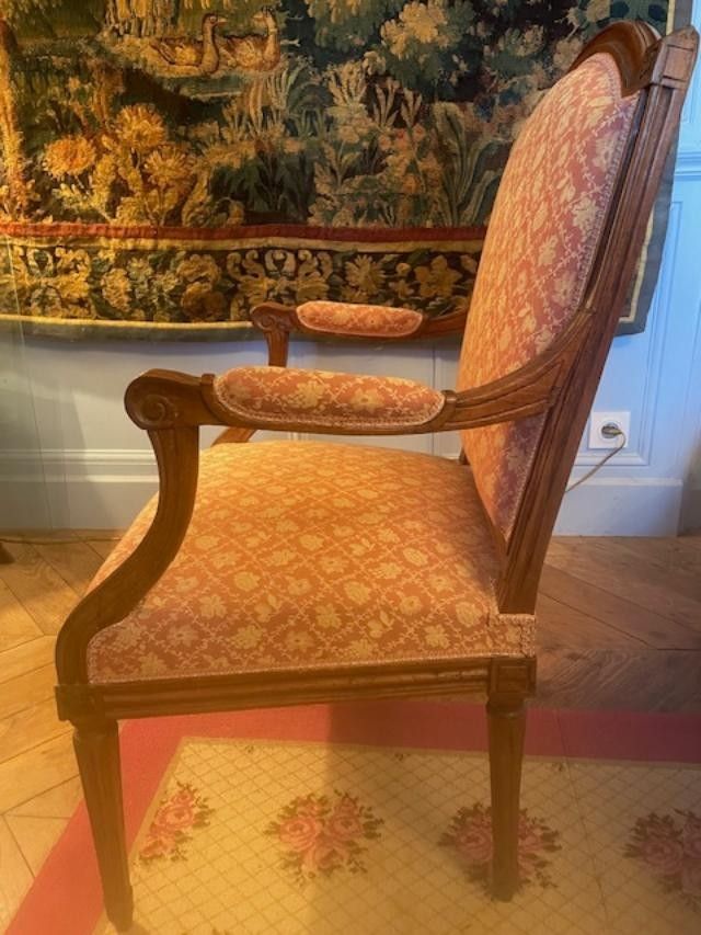 Fauteuil à la Reine d'époque Louis XVI