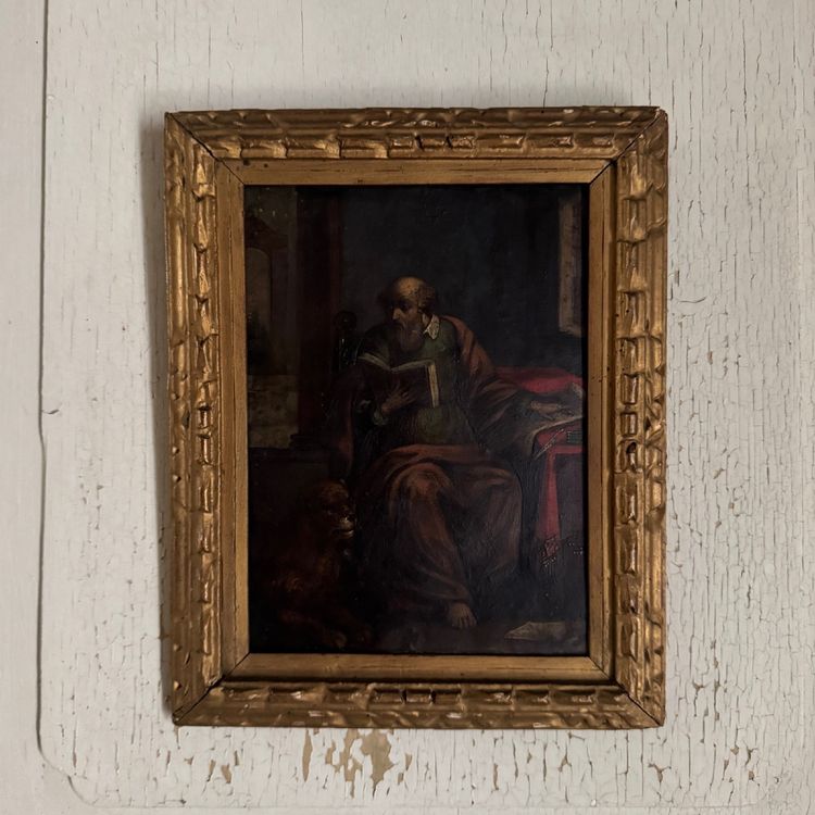 17th-century oil on copper depicting Saint Jerome