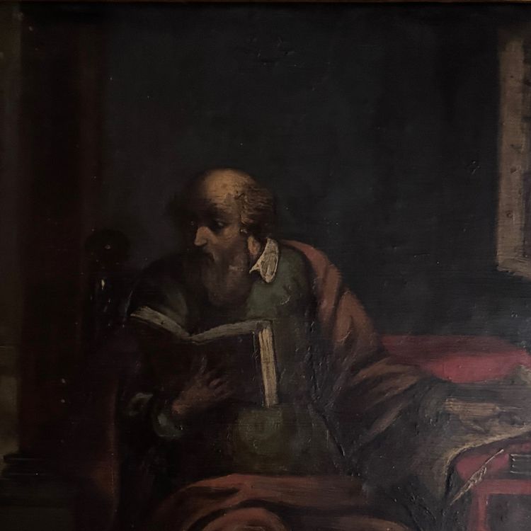 17th-century oil on copper depicting Saint Jerome