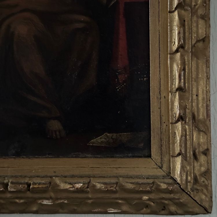 17th-century oil on copper depicting Saint Jerome